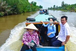 In the Mekong Delta, water transportation is the primary mode of travel.