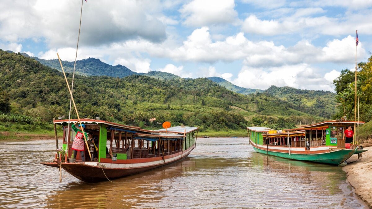 Entering Laos by River