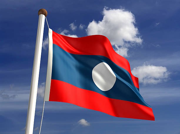 Laos Flag The Emblem of the Land of a Million Elephants